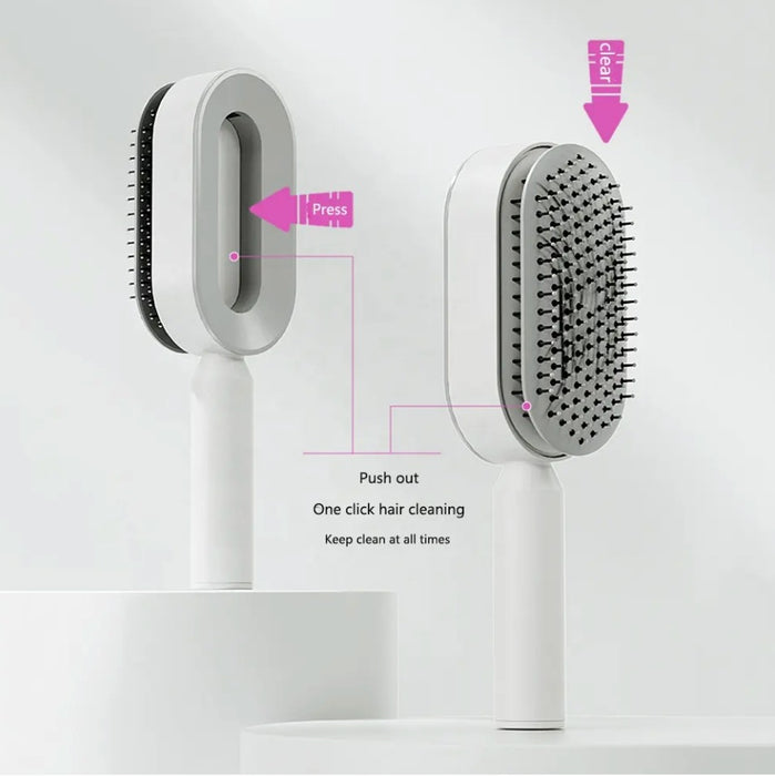 Easy Clean Hairdressing Brush Self Cleaning Hair Brush for Women