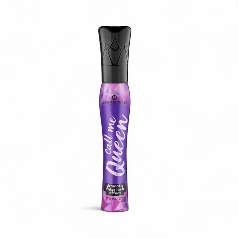 Essence Call Me Queen Mascara – bold black tube with precision elastomer brush for dramatic false lash effect and intense volume