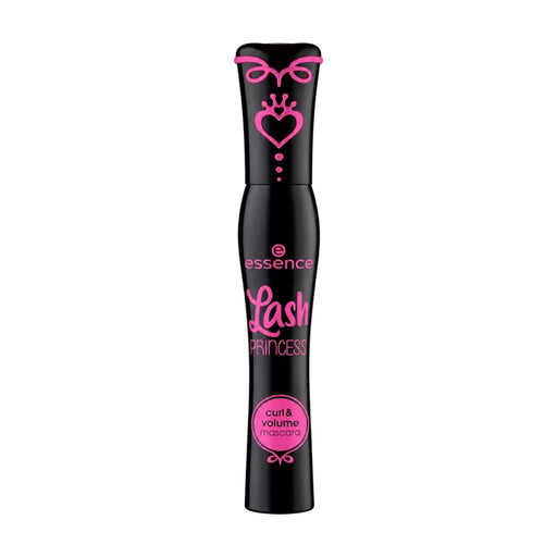 Essence Lash Princess Curl and Volume mascara bottle in sleek black with pink script lettering and heart crown design on Spotngrab Lebanon.