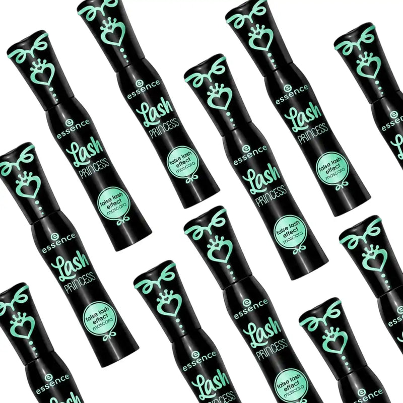 Essence Lash Princess False Lash Effect mascara bottle in sleek black with mint green script lettering and heart crown design on Spotngrab Lebanon.