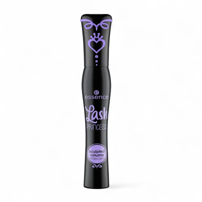 Essence Lash Princess Sculpted Volume Mascara – purple and black tube with curved sculpted brush for precise volume and bold lash definition