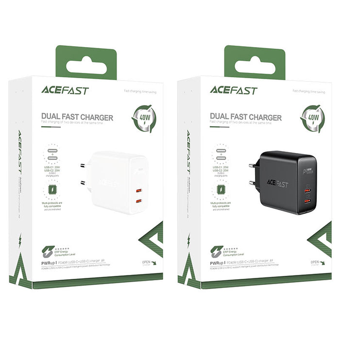 AceFast Wall Charger Fast Charge A9 PD40W (2xUSB-C)