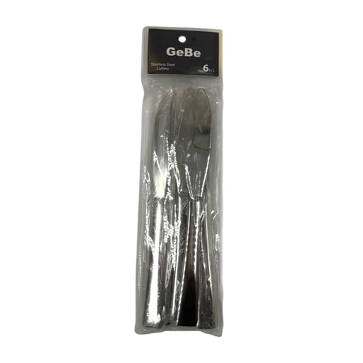 GeBe 6-piece stainless steel dinner knives set packaged in protective pouch on SpotNGrab Lebanon