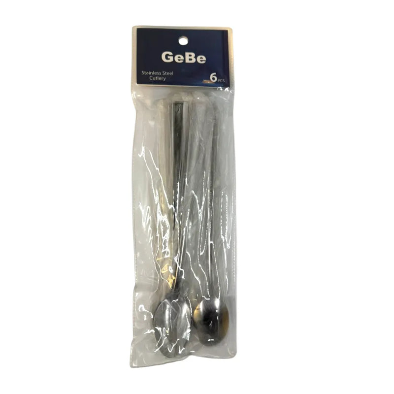 GeBe 6-piece stainless steel long handle coffee spoons set on SpotNGrab Lebanon