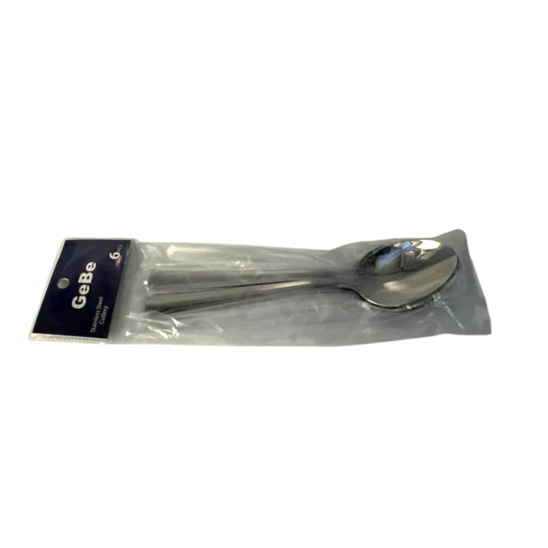 GeBe 6-piece stainless steel tablespoons set packaged in protective clear pouch on SpotNGrab Lebanon