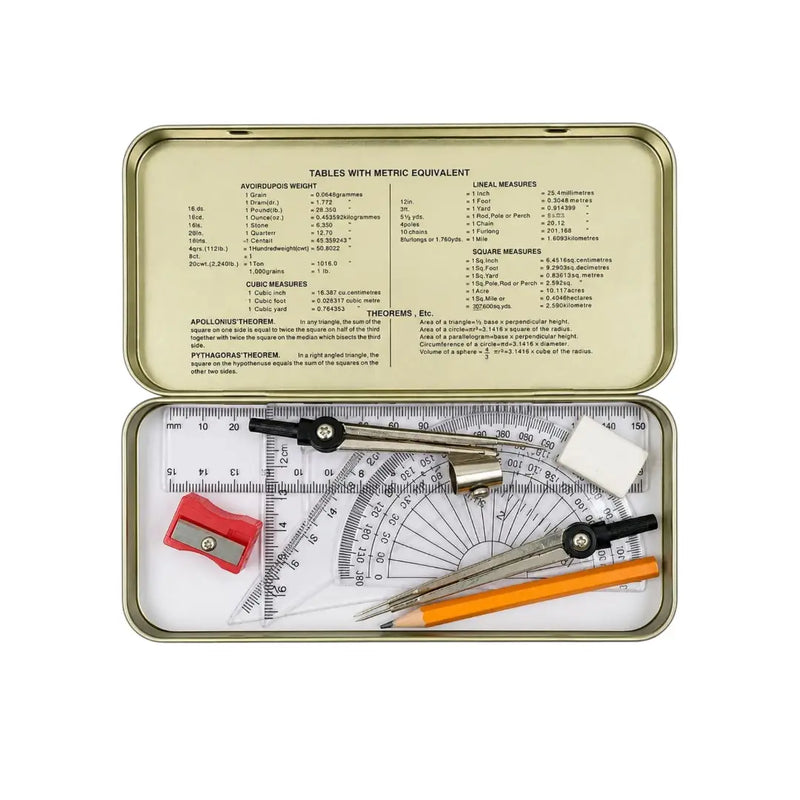 Al Watan Al Arabi mathematical instruments box displayed in its protective storage tin on Spotngrab Lebanon.