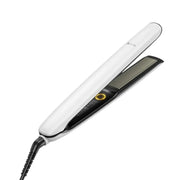 Hoco HP47 2-in-1 hair straightener and curler displaying ceramic plates and curved styling barrel on Spotngrab Lebanon.