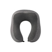 Hoco HX70 U-shaped memory foam travel pillow showing its ergonomic neck contour and front adjustable locking cord on Spotngrab Lebanon.