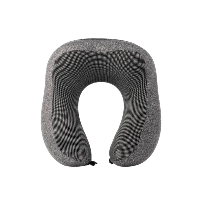 Hoco HX70 U-shaped memory foam travel pillow showing its ergonomic neck contour and front adjustable locking cord on Spotngrab Lebanon.