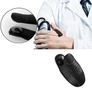 Black U-shaped LI4 acupressure hand clip shown worn on the hand and isolated on Spotngrab Lebanon.