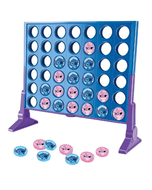 Official Disney Lilo and Stitch Connect 4 board game box highlighting the blue grid system on Spotngrab Lebanon