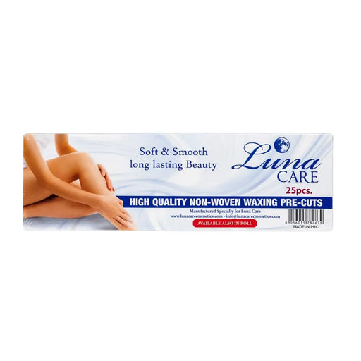Luna Care Non-Woven Waxing Pre-Cuts box containing 25 pieces on Spotngrab Lebanon.
