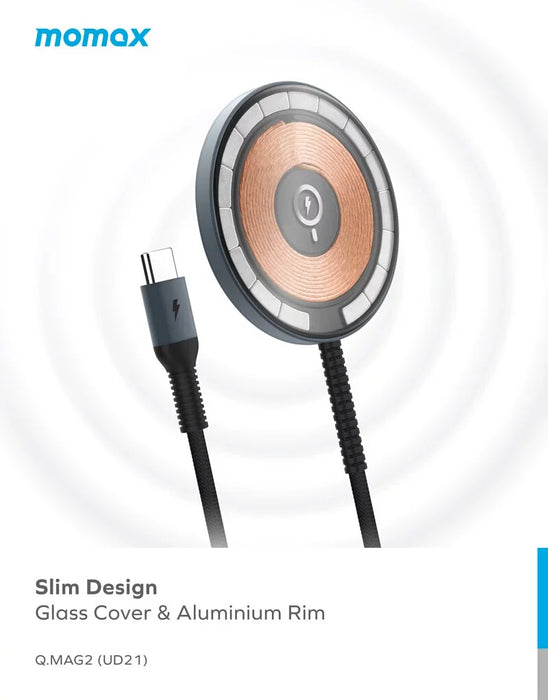 Momax Q.MAG MAGNETIC WIRELESS CHARGER GREY