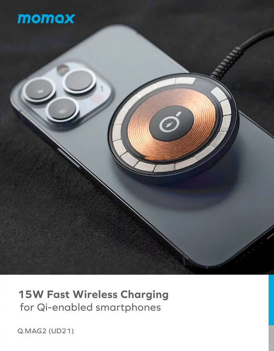 Momax Q.MAG MAGNETIC WIRELESS CHARGER GREY