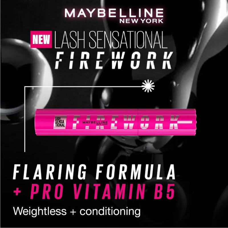 Maybelline Lash Sensational Firework Mascara Blackest Black available at spotngrab lebanon