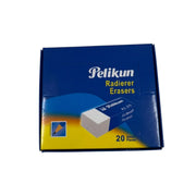 Set of 4 Pelikan AL 20 white pencil erasers with blue protective sleeves on SpotNGrab Lebanon