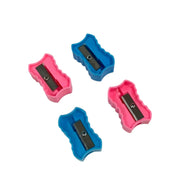 Set of single-hole plastic manual pencil sharpeners on SpotNGrab Lebanon