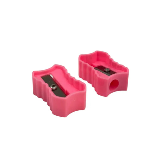 Set of 2 pink single-hole plastic manual pencil sharpeners on SpotNGrab Lebanon