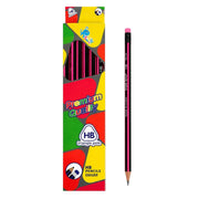 Retail box of premium quality HB wooden pencils with pink rubber top erasers on Spotngrab Lebanon.