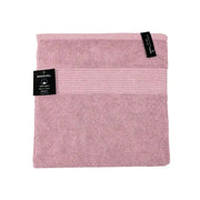 Marvel 100% cotton bath towels folded in dark grey, light grey, and pink on Spotngrab Lebanon.