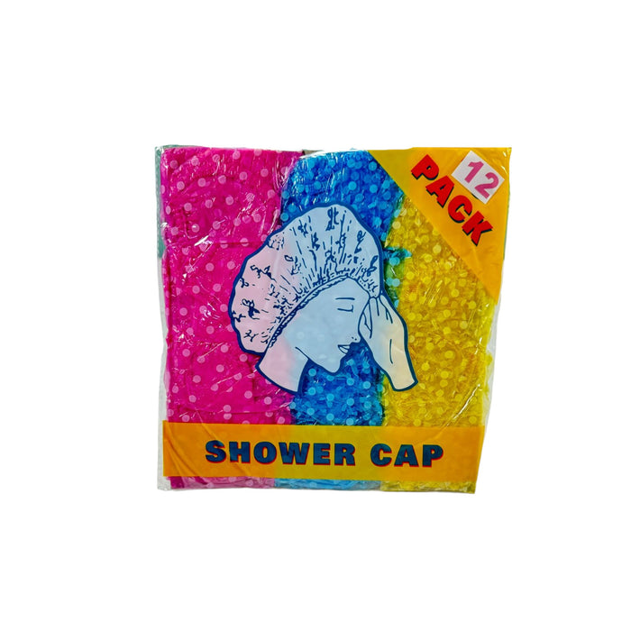 Plastic Shower Cap, Set of 12 Pieces