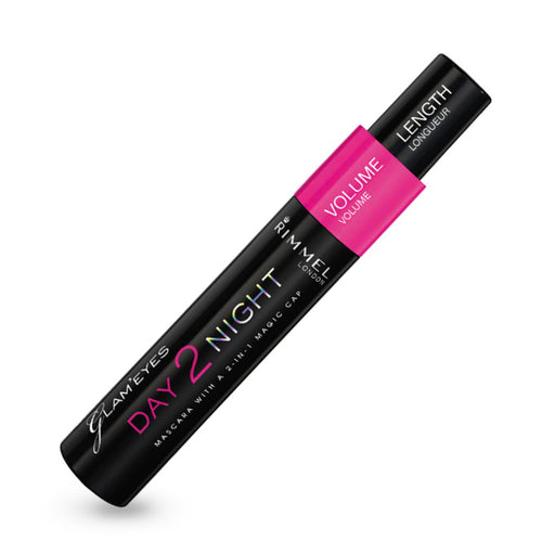 Rimmel Glam Eyes Day 2 Night Waterproof Mascara – Volume & Length Dual-Cap