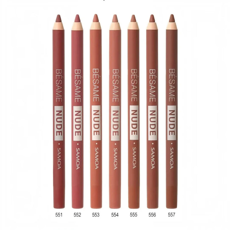 Samoa Bésame Nude Waterproof Lipliner pencil showing cap and shade indicator on Spotngrab Lebanon.