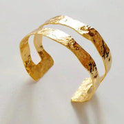 Minimalist gold open bangle bracelet with multi-element accents for daily casual wear Availabel at spotngrab lebanon