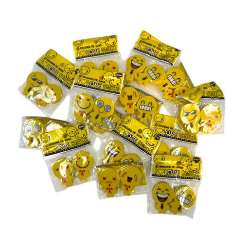 Shuang Ye I Love Smile cartoon smiley face erasers box display on SpotNGrab Lebanon
