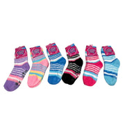 Women's long striped fuzzy bed socks set