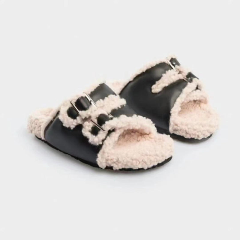 Black teddy lined slipper available at Spotngrab Lebanon