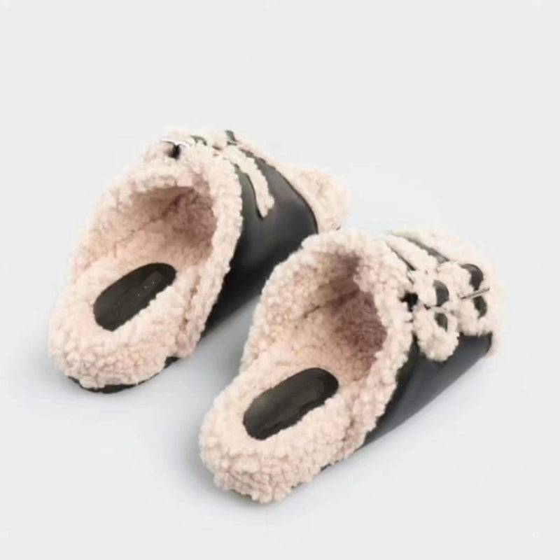 Black teddy lined slipper available at Spotngrab Lebanon