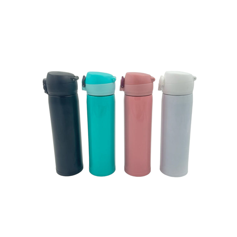 Stainless Steel Insulated Travel Mug Double Walled with Lockable Push Button Pop Up Lid | 500ML