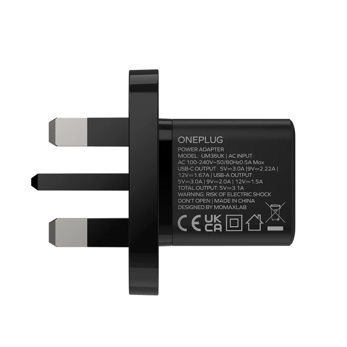 Momax OnePlug 20W 2 Port Mini Charger Black