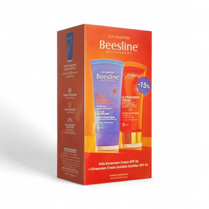 Beesline SPF50 Sun Protection Duo – Invisible Ultrascreen Cream for Adults + Free Kids Sunscreen – Broad-Spectrum Protection in Lebanon – SpotNGrab