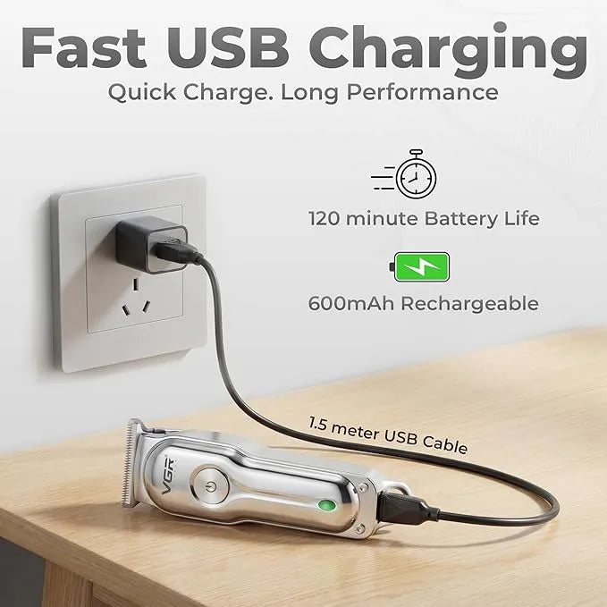 VGR V-071 professional cordless hair trimmer for men with T-blade on Spotngrab Lebanon.