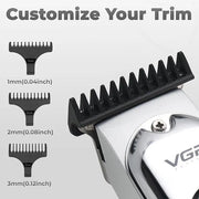 VGR V-071 grooming kit accessories including 3 guide combs and USB charger on Spotngrab.