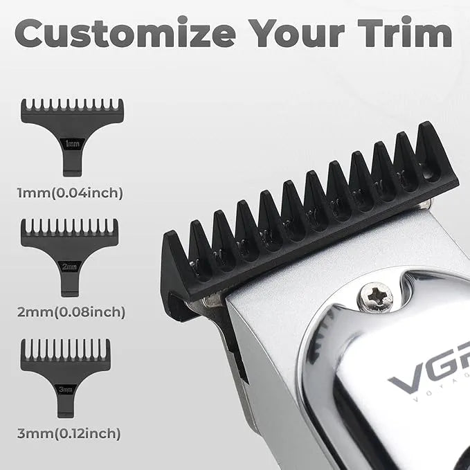 VGR V-071 grooming kit accessories including 3 guide combs and USB charger on Spotngrab.