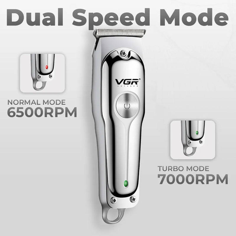 VGR V-071 professional cordless hair trimmer for men with T-blade on Spotngrab Lebanon.