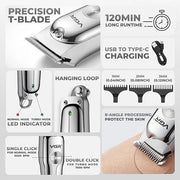 VGR V-071 grooming kit accessories including 3 guide combs and USB charger on Spotngrab.