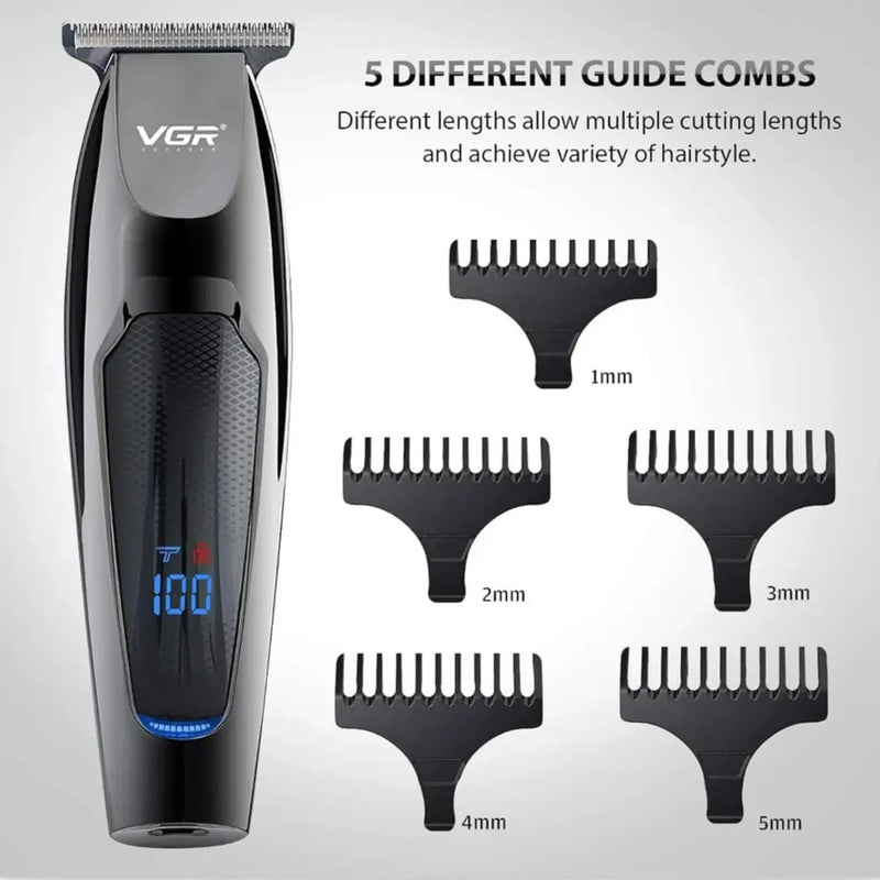 VGR V-070 trimmer with 5 guide combs