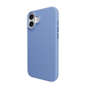 A vibrant blue Mageasy Vibrant M shockproof protective case is shown on a 2024 iPhone 16.