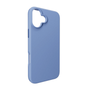 A vibrant blue Mageasy Vibrant M shockproof protective case is shown on a 2024 iPhone 16.