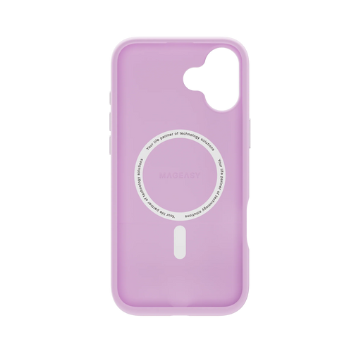 Durable and stylish lavender Mageasy Vibrant M protective cover for your 2024 iPhone 16, providing shock absorption with a calming aesthetic