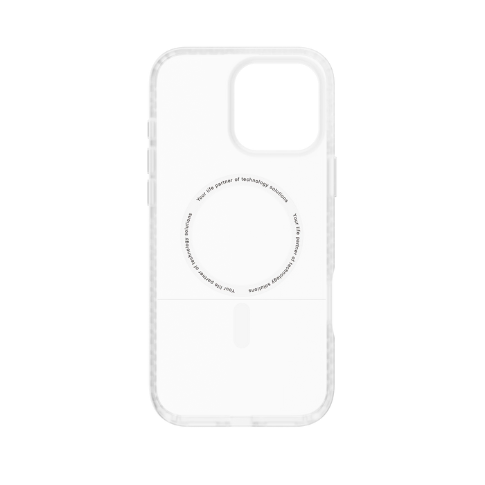 Transparent Mageasy Vibrant M shockproof case for iPhone 16 (2024) available at SpotnGrab Lebanon, allowing the phone's color to show through.