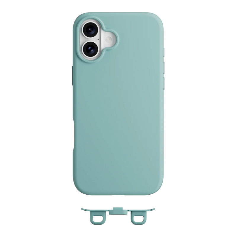 Aqua Mageasy Vibrant M shockproof case for iPhone 16 (2024) available at SpotnGrab Lebanon, showcasing its vibrant blue color