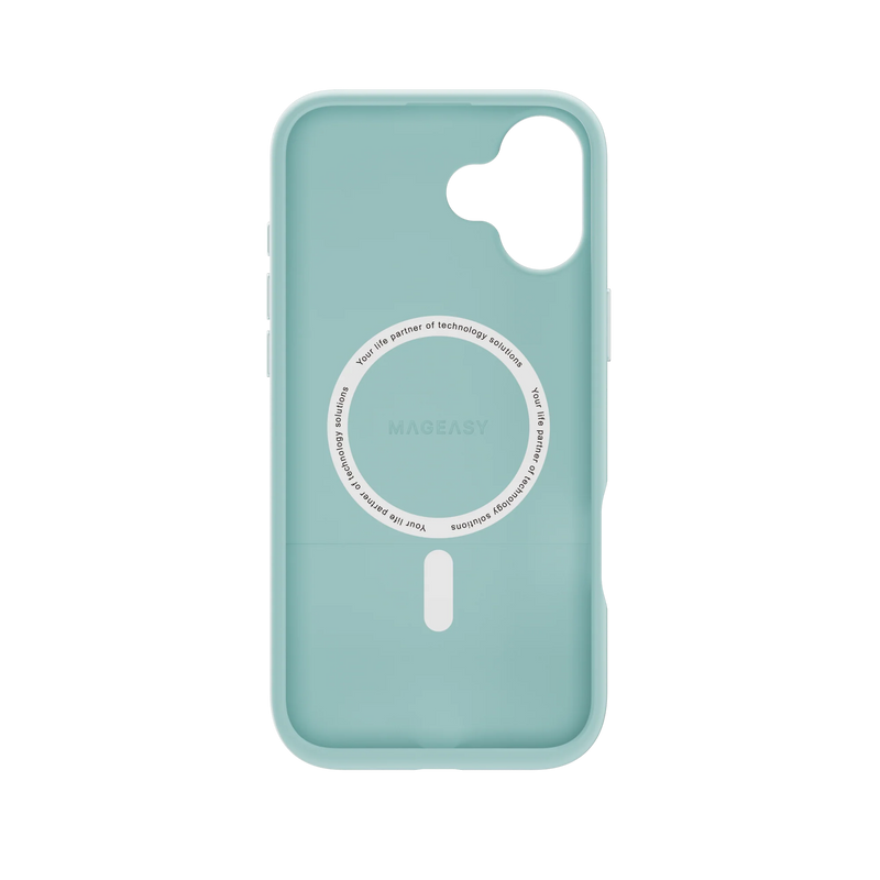Aqua Mageasy Vibrant M shockproof case for iPhone 16 (2024) available at SpotnGrab Lebanon, showcasing its vibrant blue color
