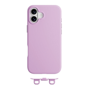 Durable and stylish lavender Mageasy Vibrant M protective cover for your 2024 iPhone 16, providing shock absorption with a calming aesthetic