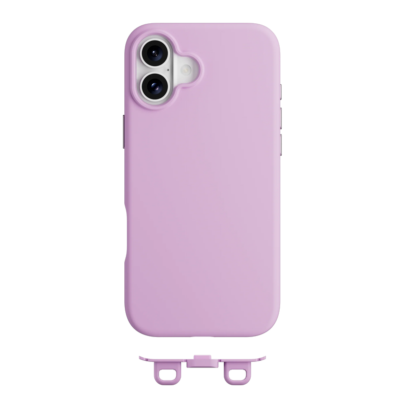 Durable and stylish lavender Mageasy Vibrant M protective cover for your 2024 iPhone 16, providing shock absorption with a calming aesthetic