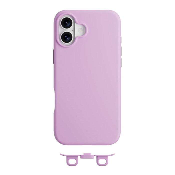Durable and stylish lavender Mageasy Vibrant M protective cover for your 2024 iPhone 16, providing shock absorption with a calming aesthetic